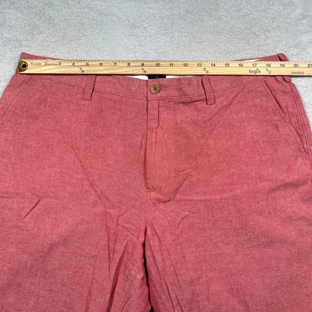 J.Crew Rivington Chino Shorts Flat Front Casual Everyday Red Size 38 x‎ 10